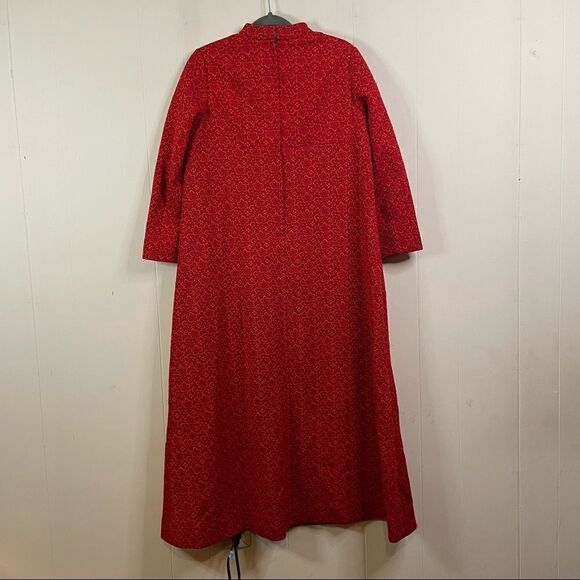 Vintage 60’s High Neck Floral Maxi Dress - Picture 4 of 6